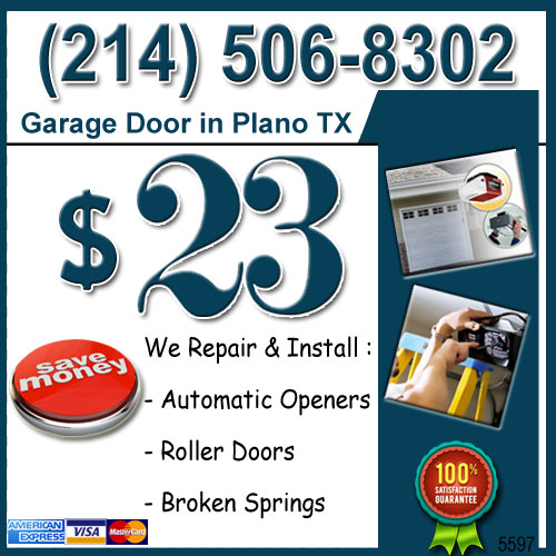 "Garage Door Plano" logo